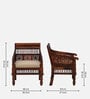 Aramika Sheesham Wood 1 Seater Sofa In Honey Oak Finish