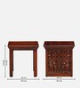 Aramika Sheesham Wood Nest Of Tables In Honey Oak Finish