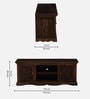 Aramika Sheesham Wood TV Console in Provincial Teak Finish for TVs up to 50"
