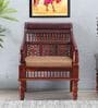 Aramika Solid Wood 1 Seater Sofa in Honey Oak Finish