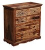 Aramika Sheesham Wood Chest Of Drawers In Rustic teak Finish
