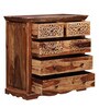 Aramika Sheesham Wood Chest Of Drawers In Rustic teak Finish