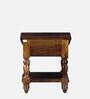 Aramika Sheesham Wood Bedside Table In Provincial Teak Finish With Drawer