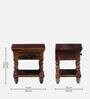 Aramika Sheesham Wood Bedside Table In Provincial Teak Finish With Drawer