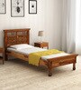 Aramika Sheesham Wood Single Bed In Rustic Teak Finish