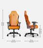 Arancio Leather Gaming Chair in Orange & Black Colour