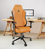 Arancio Leather Gaming Chair in Orange & Black Colour