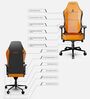 Arancio Leather Gaming Chair in Orange & Black Colour