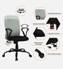 Arata Mid Back Ergonomic Chair with Tilt Lock Mechanism in Black & Grey Colour
