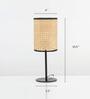 Arbor Brown Rattan Column Table Lamp
