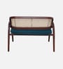 Arbor Solid Wood Love Sofa In Navy Blue Finish