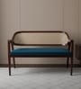 Arbor Solid Wood Love Sofa In Navy Blue Finish