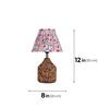Pink Arc Table Lamp in Handcrafted Natural Cork with Lampshade