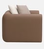 Arcade Leatherette 1 Seater Sofa with Solid Wood Fluting and Fabric Seat