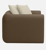 Arcade Leatherette 1 Seater Sofa with Solid Wood Fluting and Fabric Seat in Beige colour Arcade Leatherette 1 Seater Sofa with Solid Wood Fluting and Fabric Seat in Beige colour