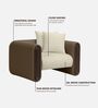 Arcade Leatherette 1 Seater Sofa with Solid Wood Fluting and Fabric Seat in Beige colour Arcade Leatherette 1 Seater Sofa with Solid Wood Fluting and Fabric Seat in Beige colour