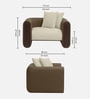 Arcade Leatherette 1 Seater Sofa with Solid Wood Fluting and Fabric Seat in Beige colour Arcade Leatherette 1 Seater Sofa with Solid Wood Fluting and Fabric Seat in Beige colour