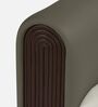 Arcade Leatherette 1 Seater Sofa with Solid Wood Fluting and Fabric Seat in Grey colour Arcade Leatherette 1 Seater Sofa with Solid Wood Fluting and Fabric Seat in Grey colour