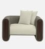 Arcade Leatherette 1 Seater Sofa with Solid Wood Fluting and Fabric Seat in Grey colour Arcade Leatherette 1 Seater Sofa with Solid Wood Fluting and Fabric Seat in Grey colour