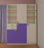Arcadia Kids 3 Door Wardrobe with 2 Drawers in Lavender Purple & Barbie Pink Finish