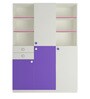 Arcadia Kids 3 Door Wardrobe with 2 Drawers in Lavender Purple & Barbie Pink Finish
