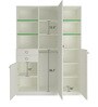 Arcadia Kids 3 Door Wardrobe with 2 Drawers in Strawberry Pink & Verdant Green Finish
