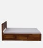 Arcadia Sheesham Wood Queen Size Bed in Brown Colour with Box Storage