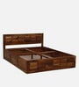 Arcadia Sheesham Wood Queen Size Bed in Brown Colour with Box Storage