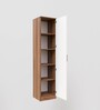 Arceus 1 Door Wardrobe In White & Noce Lyon Finish