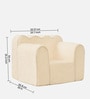 Arch Cloud Sherpa Kids Sofa In Cream Colour