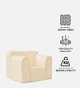 Arch Cloud Sherpa Kids Sofa In Cream Colour