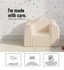 Arch Cloud Sherpa Kids Sofa In Cream Colour