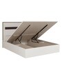 Archer Queen Size Bed in White Finish with Hydraulic Storage