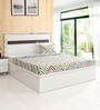 Archer Queen Size Bed in White Finish with Hydraulic Storage
