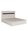 Archer Queen Size Bed in White Finish with Hydraulic Storage
