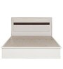 Archer Queen Size Bed in White Finish with Hydraulic Storage