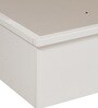 Archer Queen Size Bed in White Finish with Hydraulic Storage