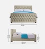 Archer Upholstered King Size Bed In Beige Color