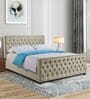 Archer Upholstered King Size Bed In Beige Color
