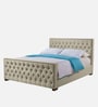 Archer Upholstered Queen Size Bed In Beige Color