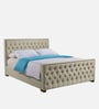 Archer Upholstered Queen Size Bed In Beige Color