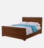 Archer Upholstered Queen Size Bed In Dark Brown Color