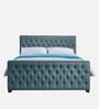 Archer Upholstered Queen Size Bed In Grey Color