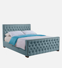 Archer Upholstered Queen Size Bed In Grey Color