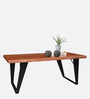 Arduous Solid Wood Coffee Table In Brown Colour