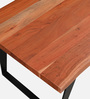 Arduous Solid Wood Coffee Table In Brown Colour