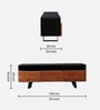 Arduous Solid Wood TV Console In Brown Colour