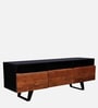 Arduous Solid Wood TV Console In Brown Colour