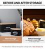 Ardura Black Metal Bread Box and Butter Box with Wooden Lids  Set of 2