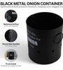 Ardura Black Metal Onion Container with Holes